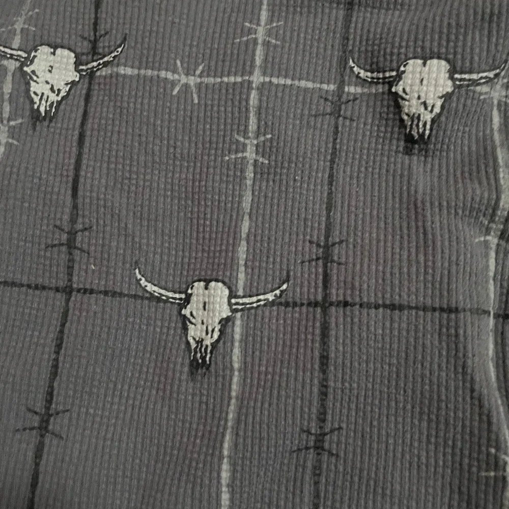 Cowboy Hardware Toddler‎ Boys 3T Thermal Pajama Set Longhorn Skull Barbed Wire